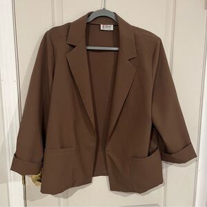 Women's Brown Blazer Coat Vintage